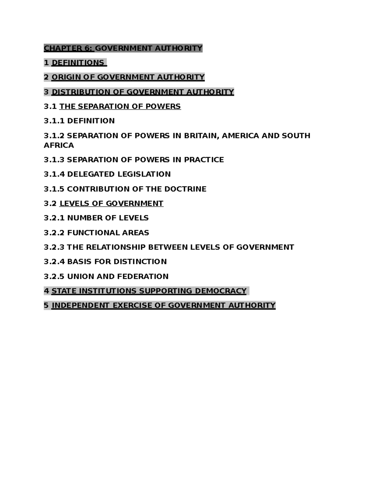 Chapter 6 - Government Authority: Understanding the Framework and ...