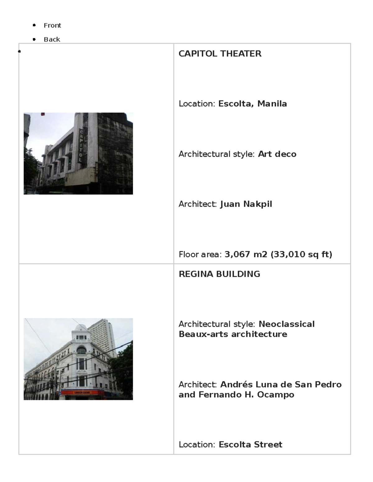 Filipino Architects and Their Notable Works: An Overview - Studocu