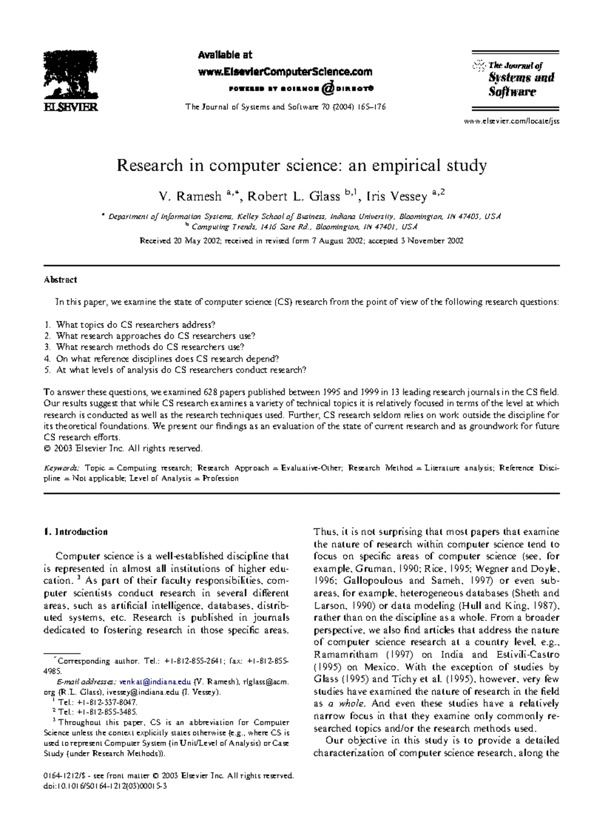 SIGCSE 2009: Reading and Reviewing Computer Science Research Papers ...