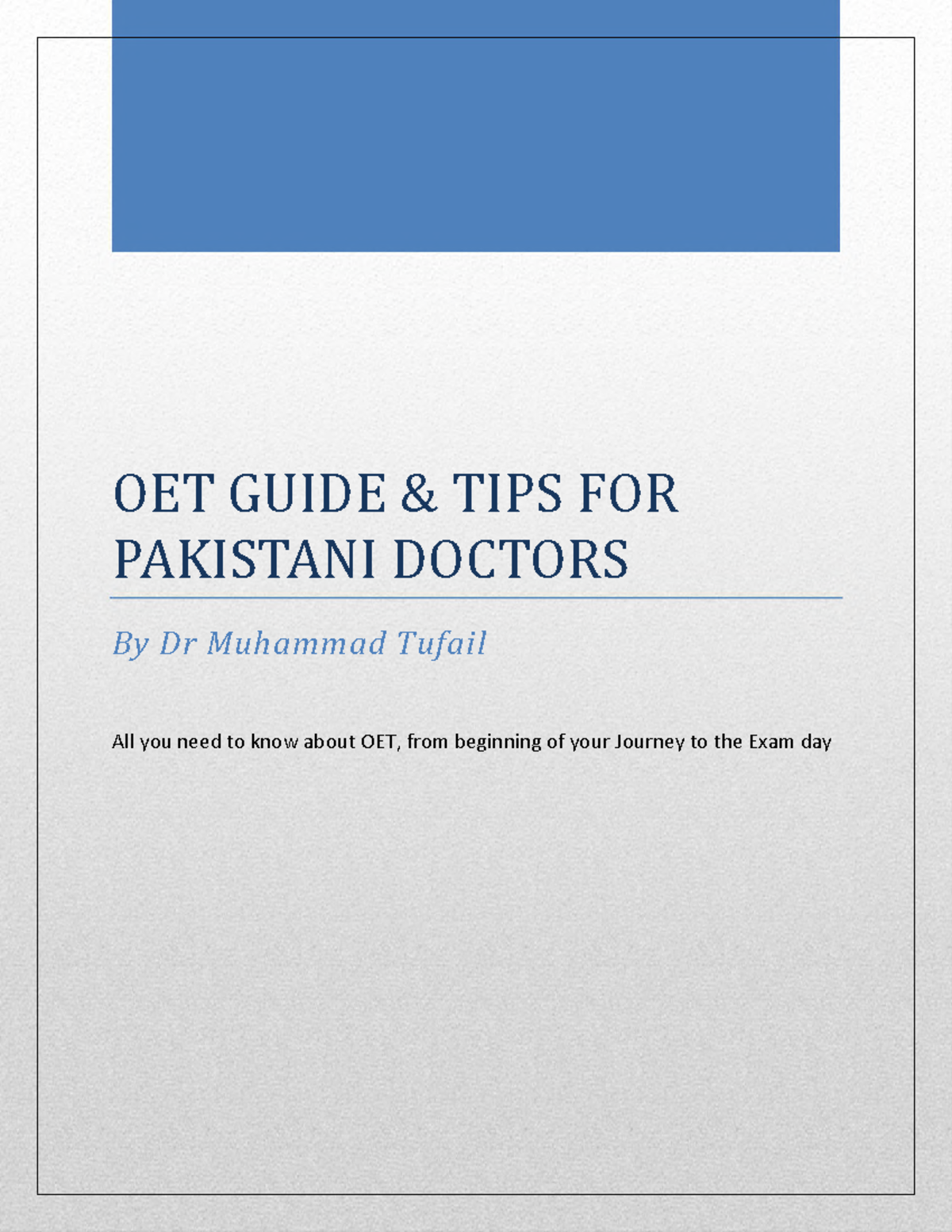 **OET Preparation Guide for Pakistani Doctors: Essential Tips & Study Materials** - Document Preview