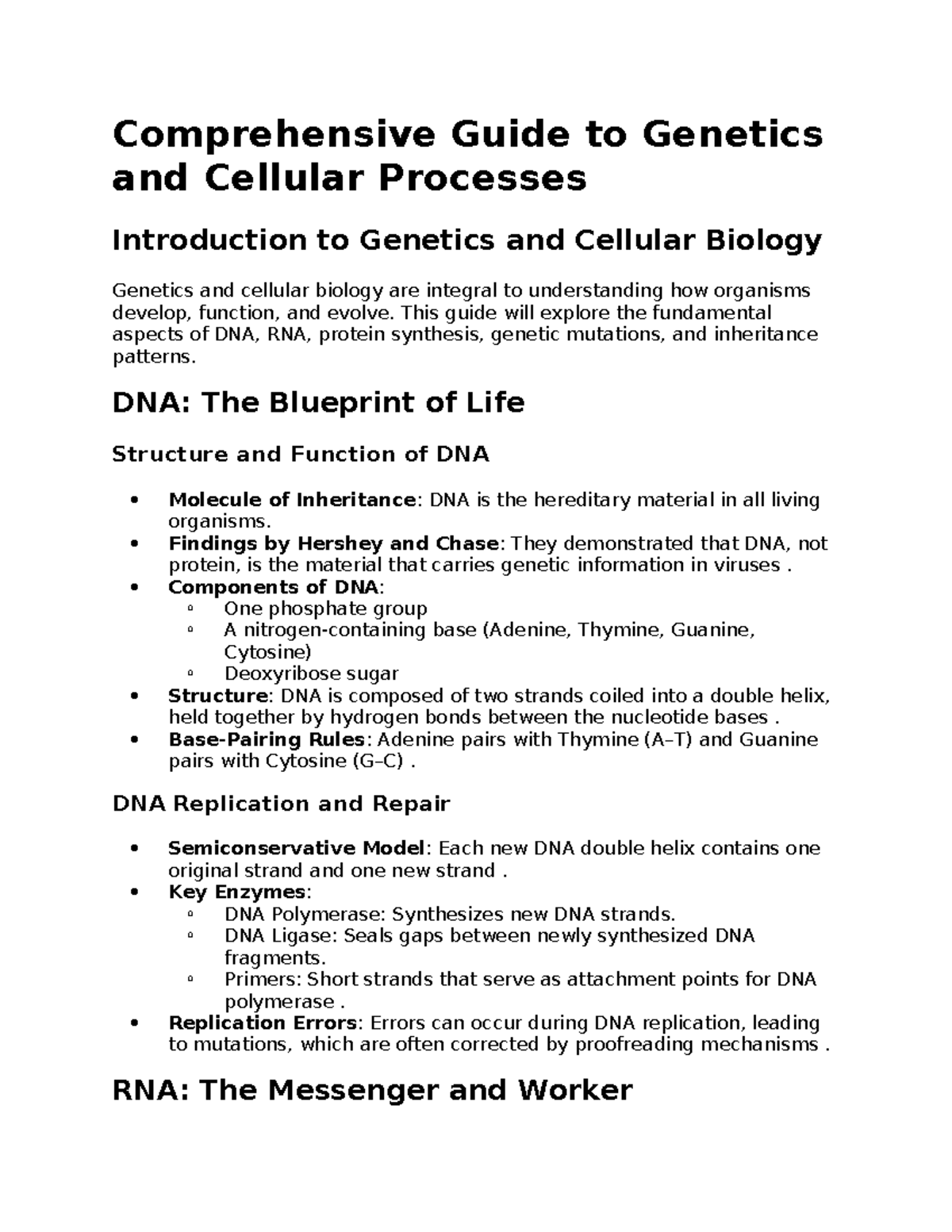 Comprehensive guide to genetics and cellular biology: key concepts and ...
