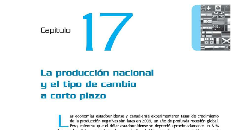 Capítulo 17: Producción Nacional y Tipo de Cambio a Corto Plazo - Studocu