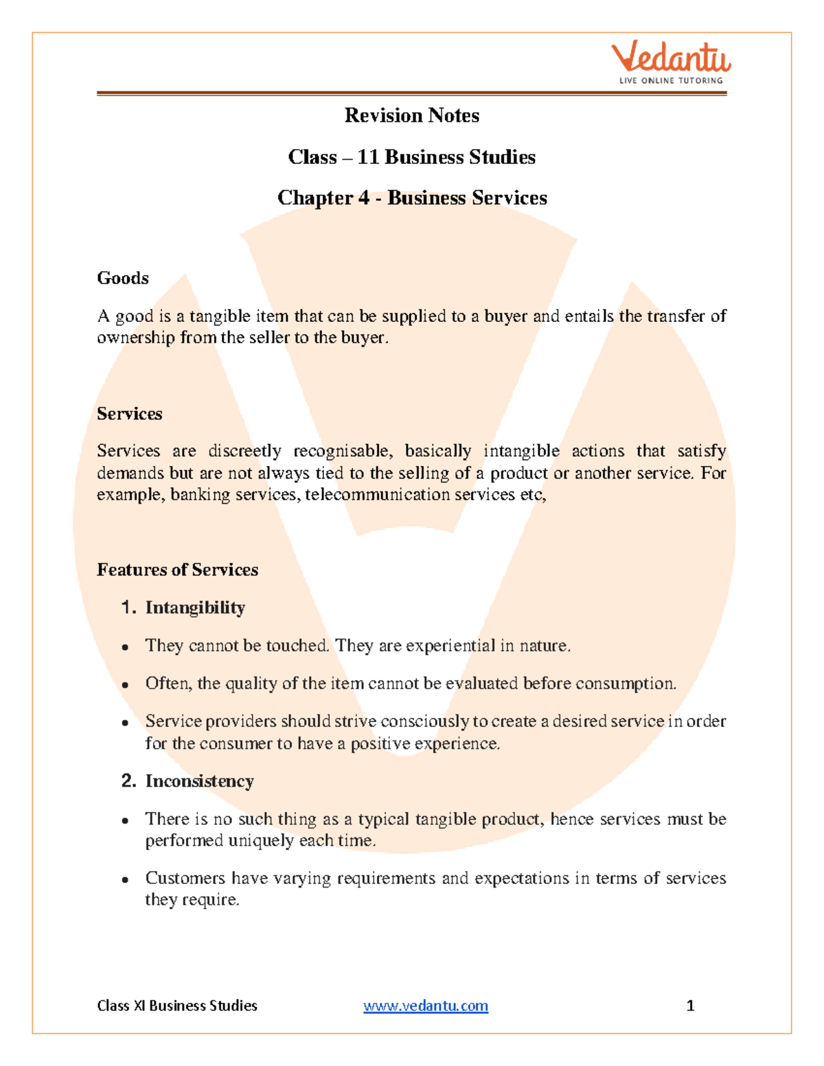 Class 11 Business Studies Chapter 4 -Revision Notes - Revision Notes ...