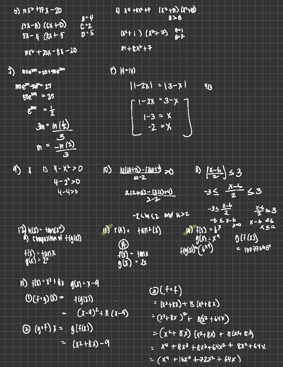 WW1 - notes - b) X4 (X HA) D 5 1) 7) 100e 50e3m e X inlt) X 3 (2) 3 9 ...