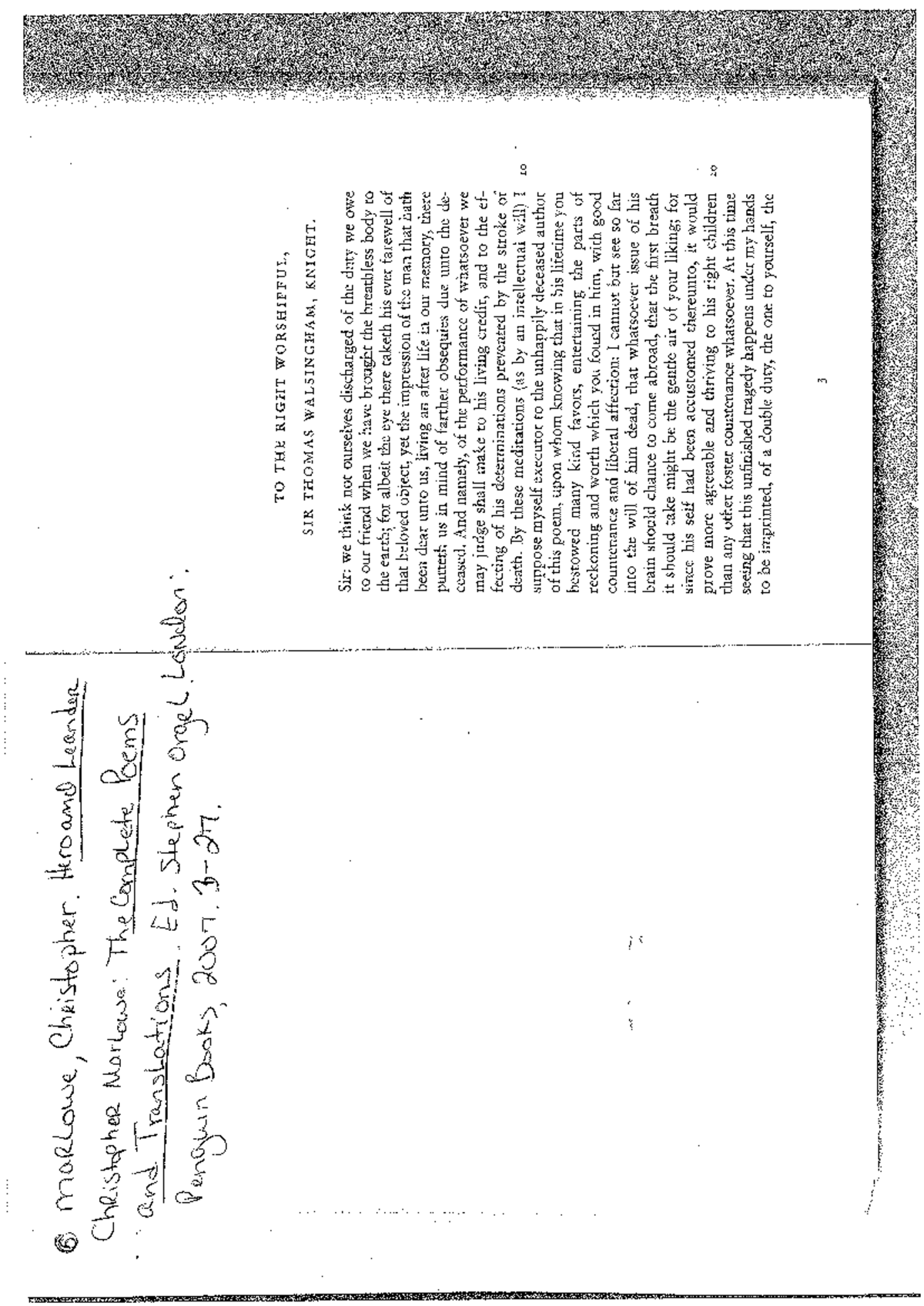 Marlowe's Hero and Leander: Complete Text and Analysis - Studocu