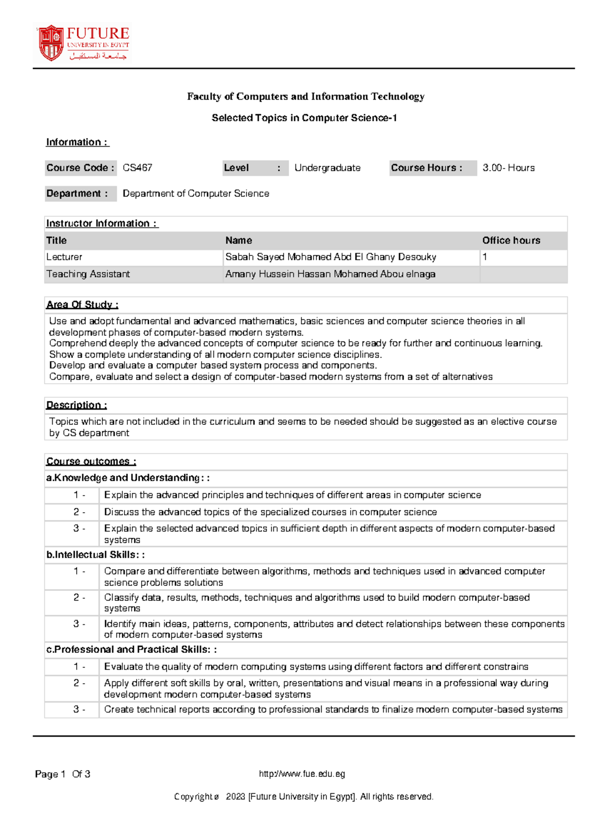 CS467 - Selected Topics in Computer Science Lecture Notes - Studocu