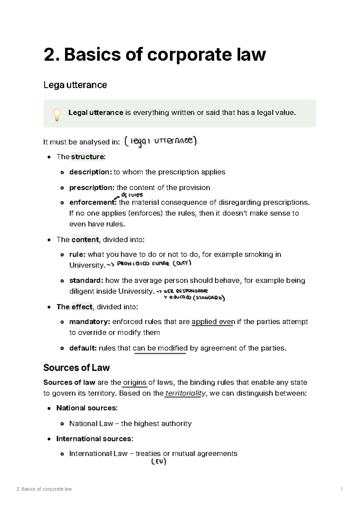 Commercial Law I Midterm: Basics of Corporate Law - Studocu