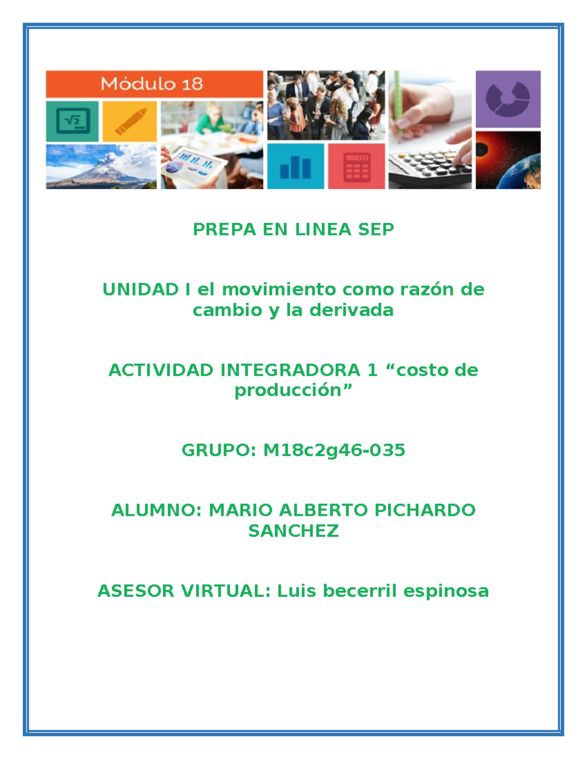 Pichardo Sanchez Mario M18S1AI1 - PREPA EN LINEA SEP UNIDAD I el ...