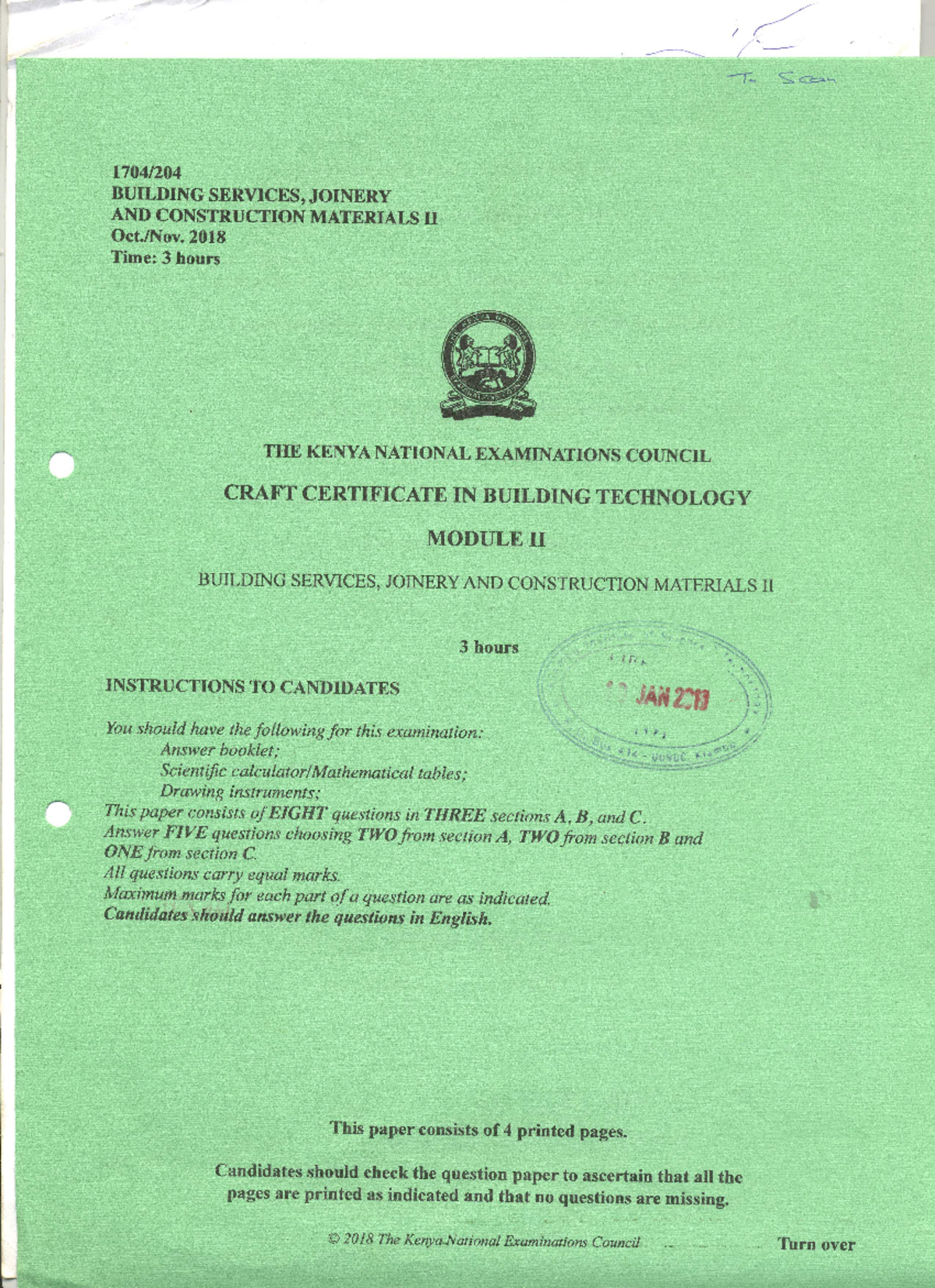 Building Services & Construction Materials II - Module II Notes - Studocu