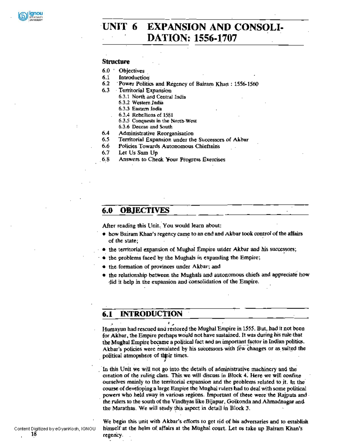 Unit 6: Expansion and Consolidation of the Mughal Empire (1556-1601 ...