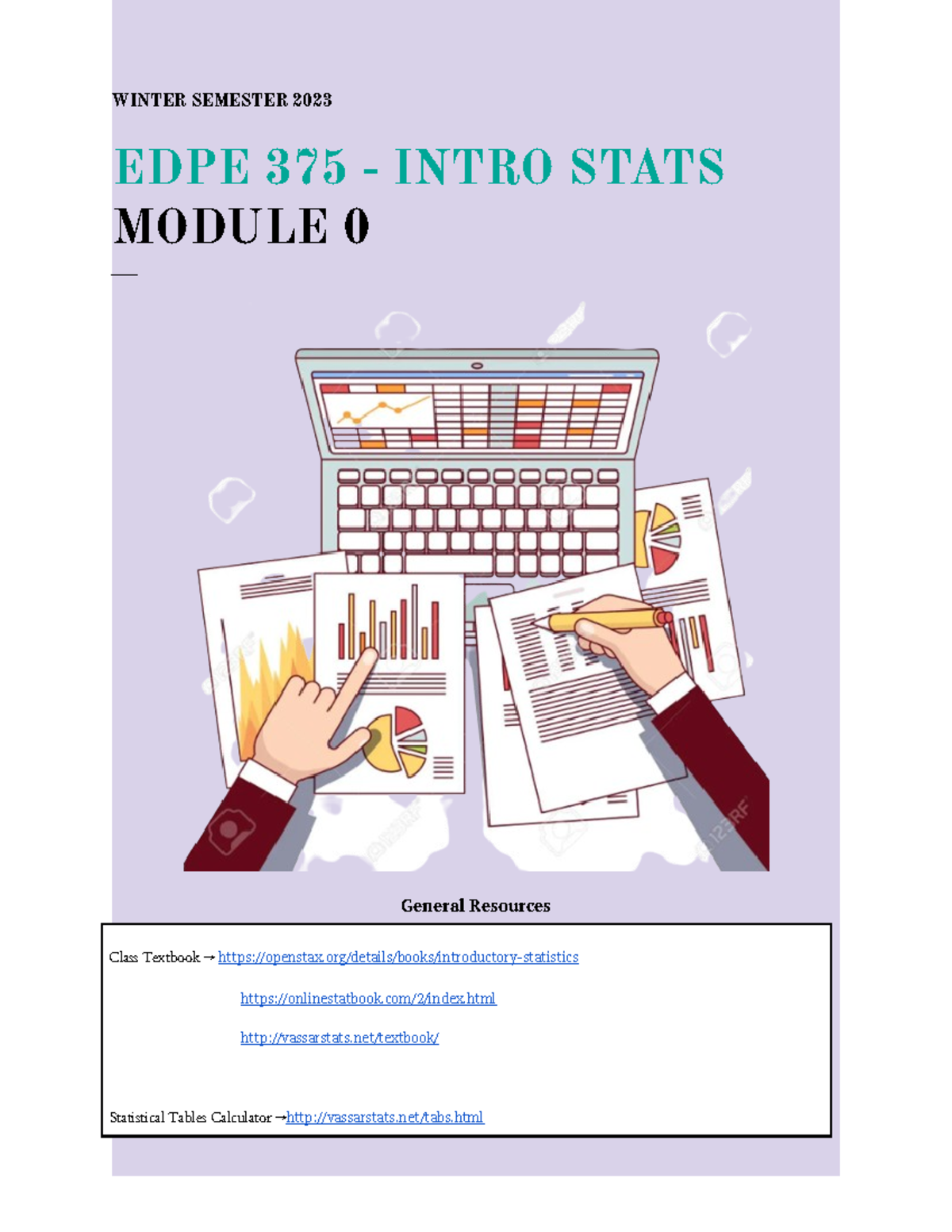 EDPE 375 Introductory Stats Module 0 Resources & Math Refresher - Studocu