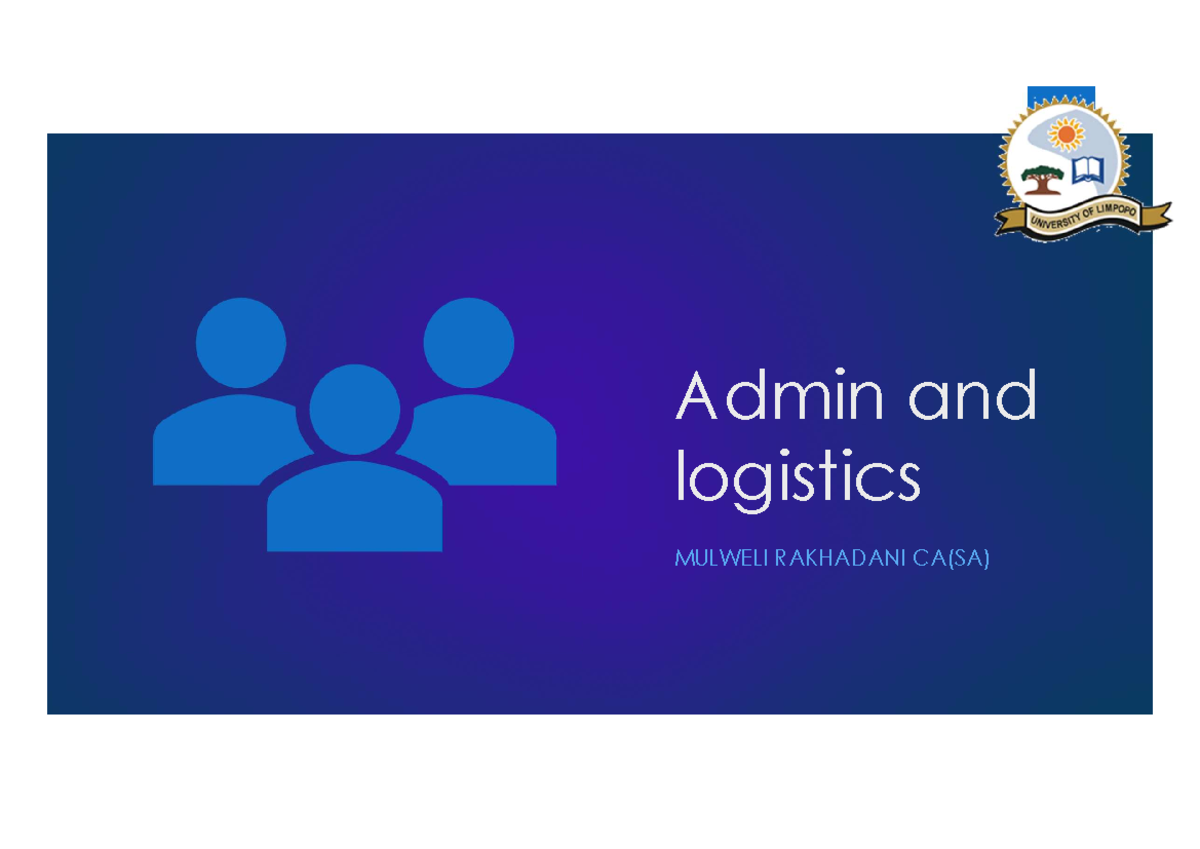 Unit 1: Admin & Logistics Overview for CITA031 - 2025 - Studocu