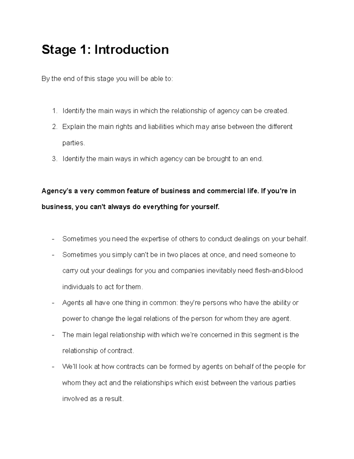 Contract and Agency Notes: Understanding Authority and Relationships ...