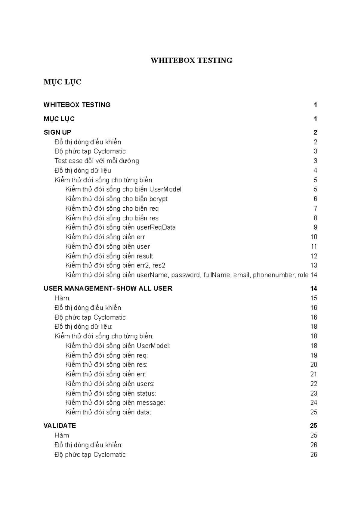 Whitebox Testing - QA document - WHITEBOX TESTING WHITEBOX TESTING MỤC ...