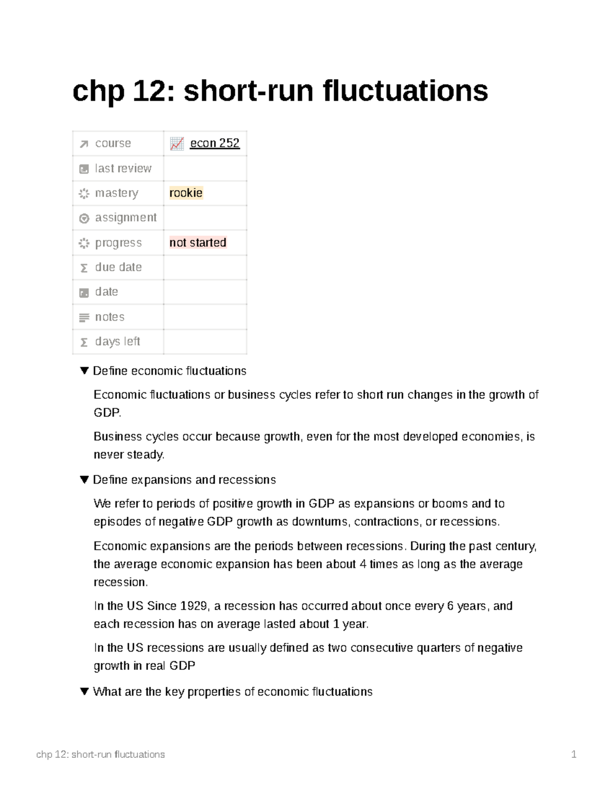 Econ 252 chp 12 active recall questions - chp 12: short-run ...