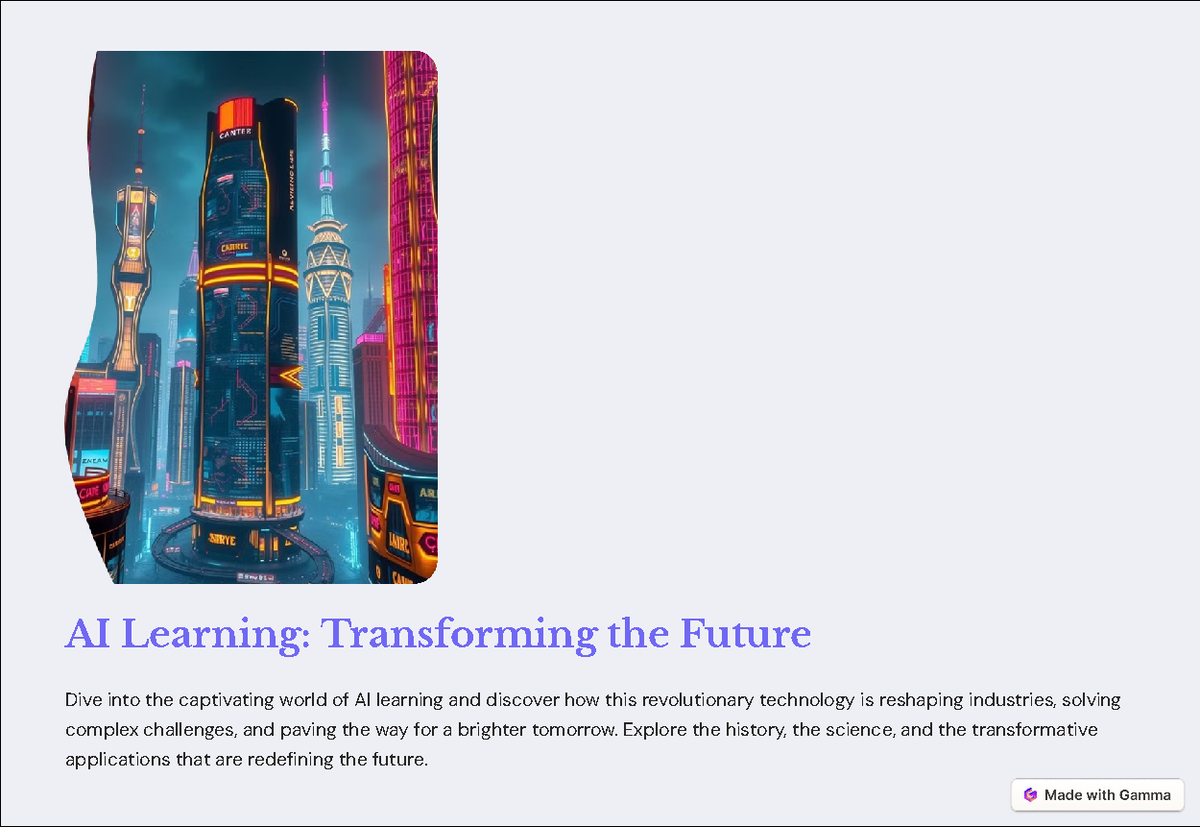 AI-Learningpptx - PPT of seminar - AI Learning: Transforming the Future ...