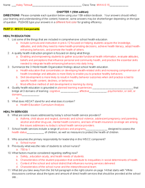 Chapter 1 Part 3 (WSCC components con't) HSC350 10th ed (31 ques ...