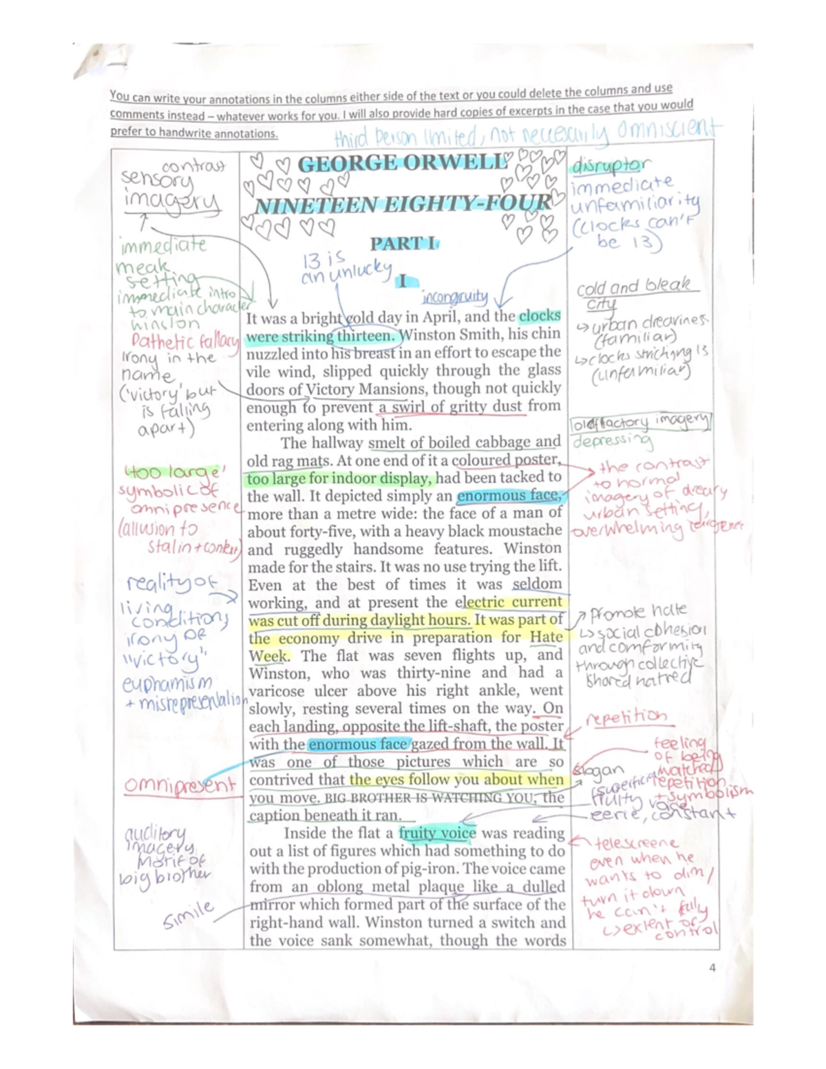 Annotations for 1984: A Comprehensive Study Guide - Studocu