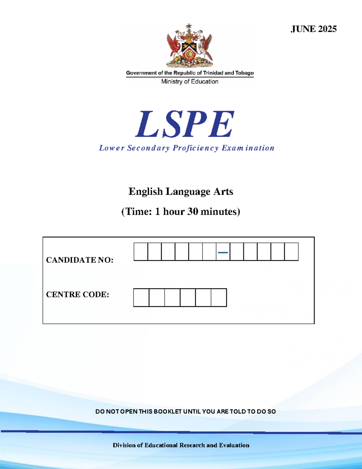 LSPE ELA Paper 1 2025 - Exam Notes and Instructions - Studocu