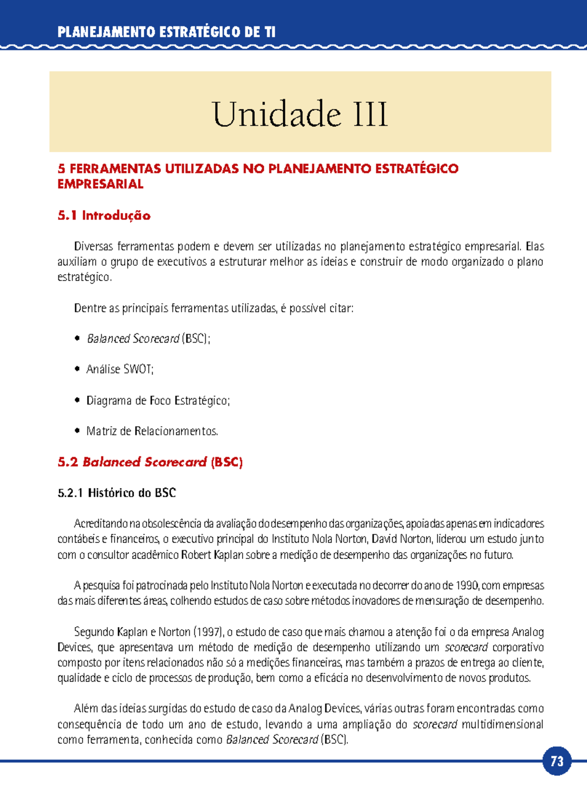 Planejamento Estratégico de TI III - PLANEJAMENTO ESTRATÉGICO DE TI ...