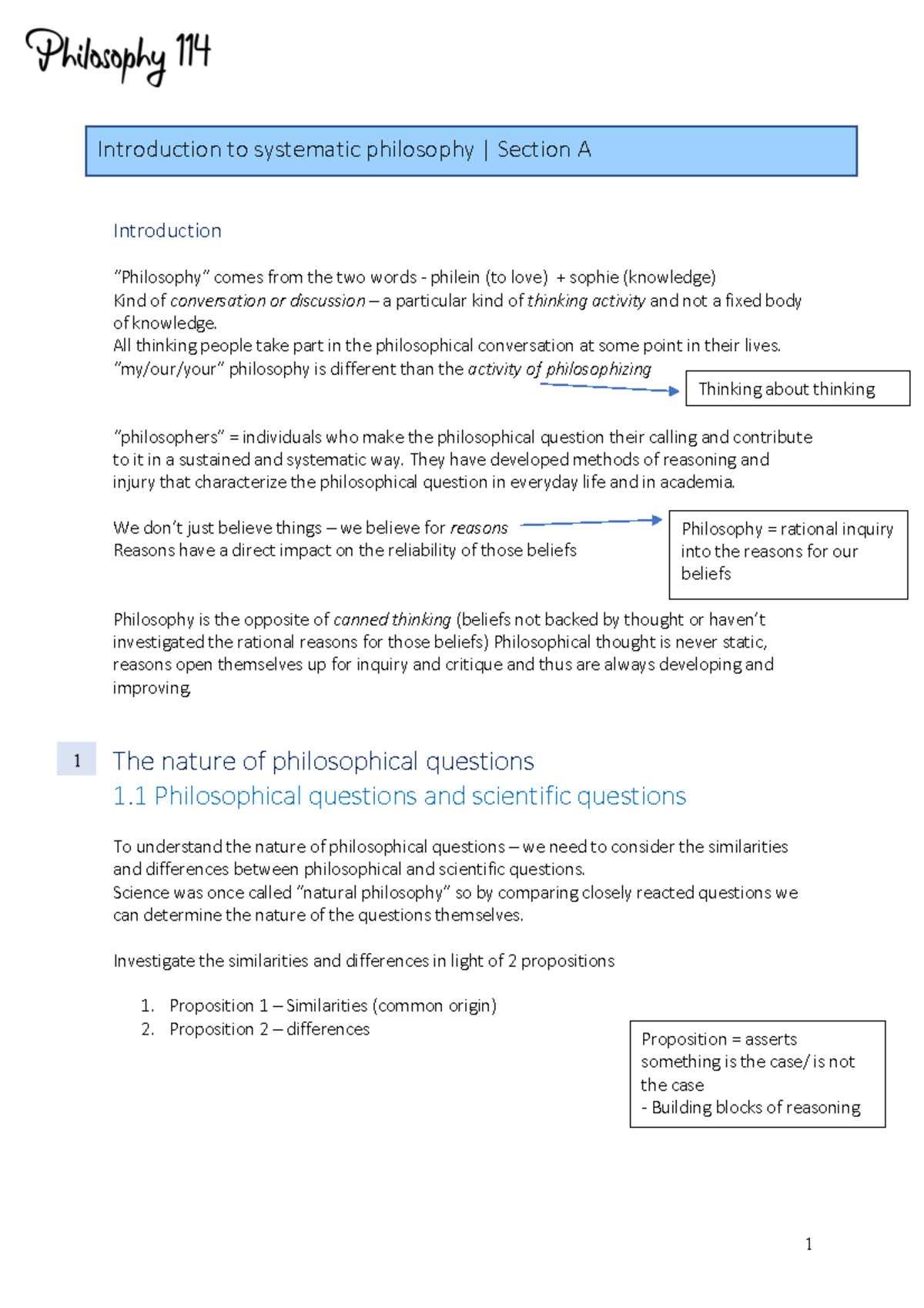 Philosophy 114 - Final Exam Study Notes: Section AB Overview - Studocu