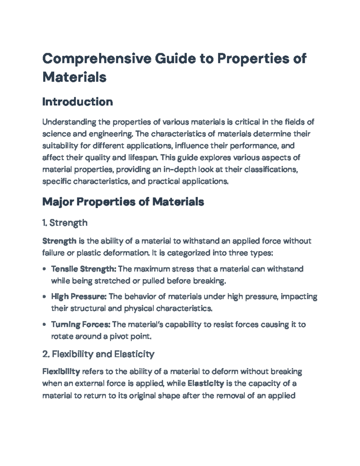 Comprehensive Guide to Material Properties for Engineering Applications ...