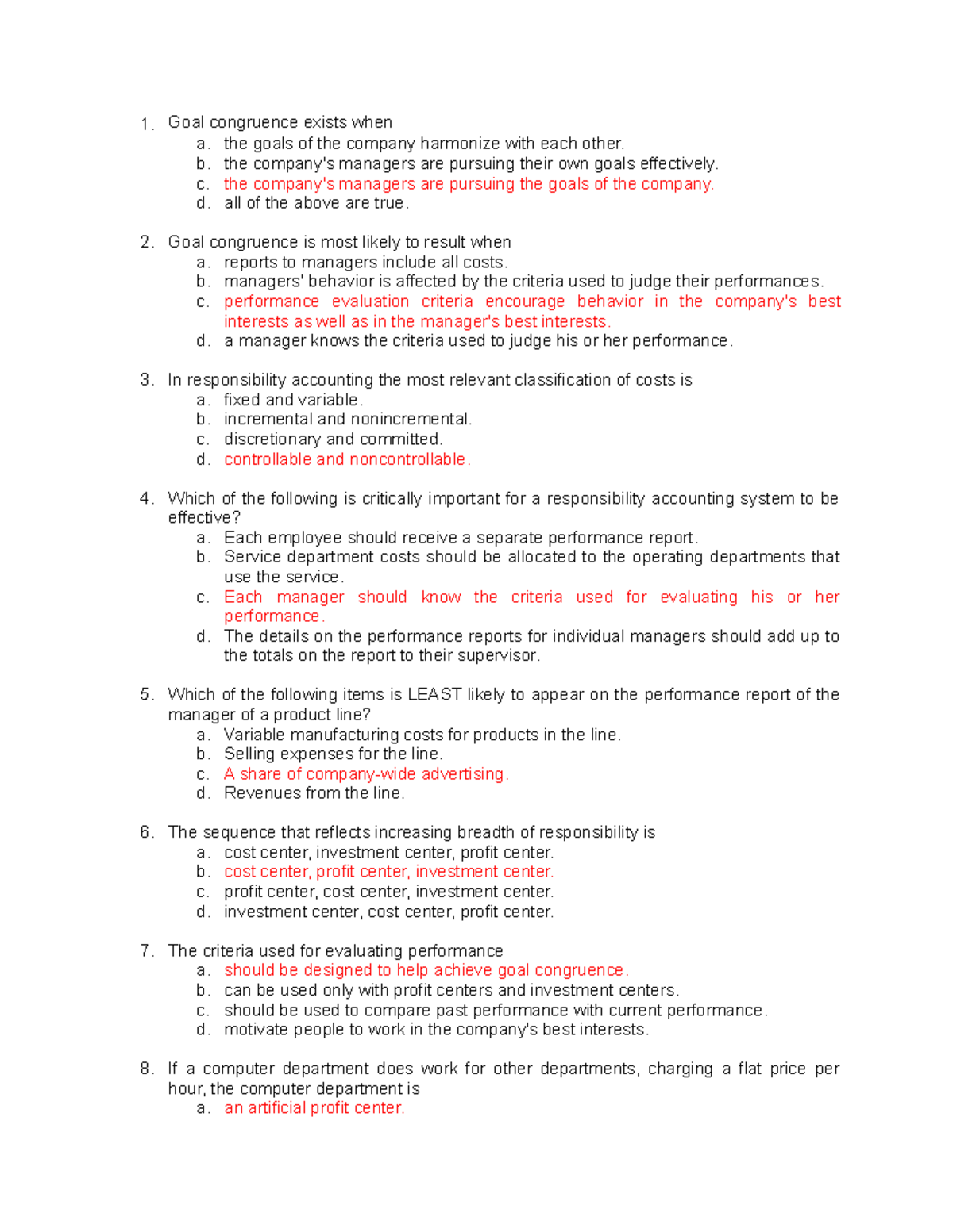 Performance Management System - QUIZ 1 Analysis and Questions - Studocu