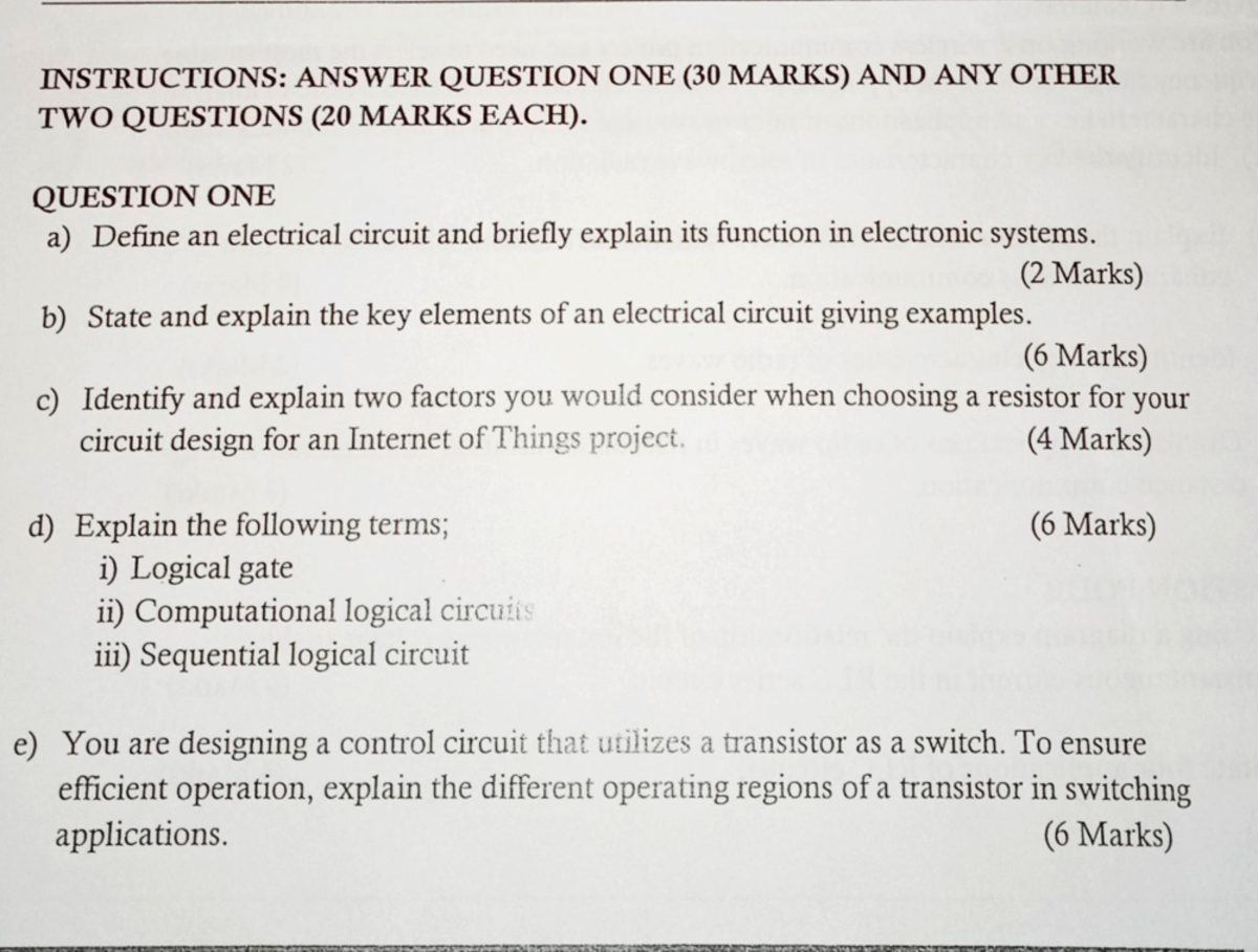 Physics for Computing Systems: Exam Questions & Answers - Studocu