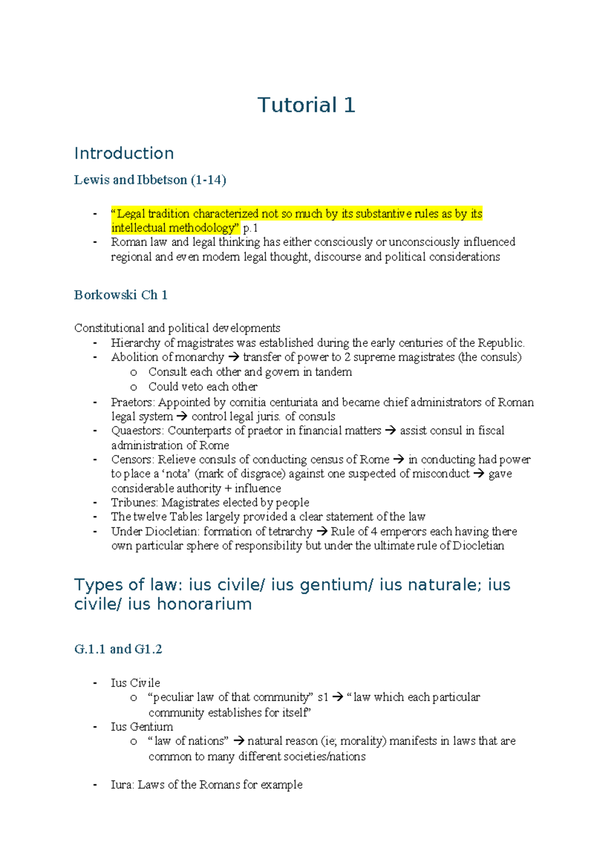Roman Law Overview: Key Concepts and Historical Developments - Tutorial ...