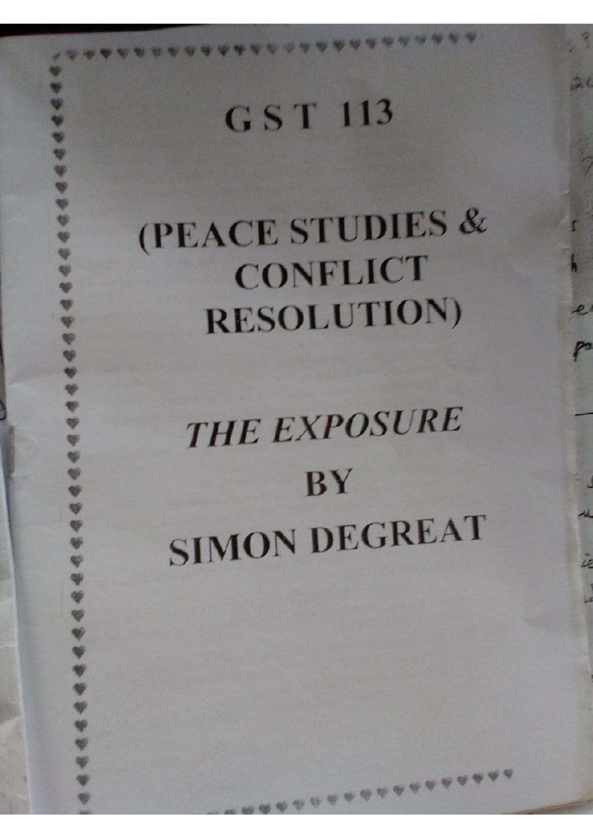 GST 113 Final Exam Notes: Peace Studies & Conflict Resolution Overview ...