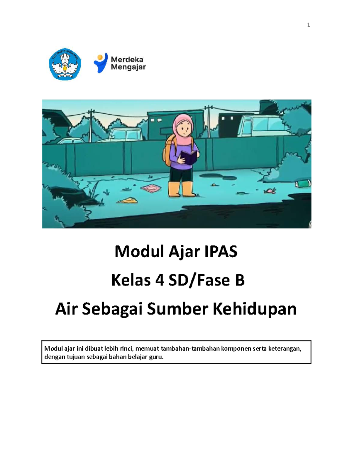 Modul Ajar IPAS Kelas 4 B: Air Sebagai Sumber Kehidupan Fase B - Document Preview