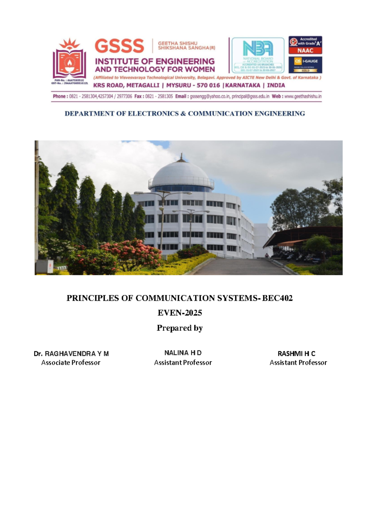 BEC402 Principles of Communication: PCS Even 2025 Study Notes - Studocu