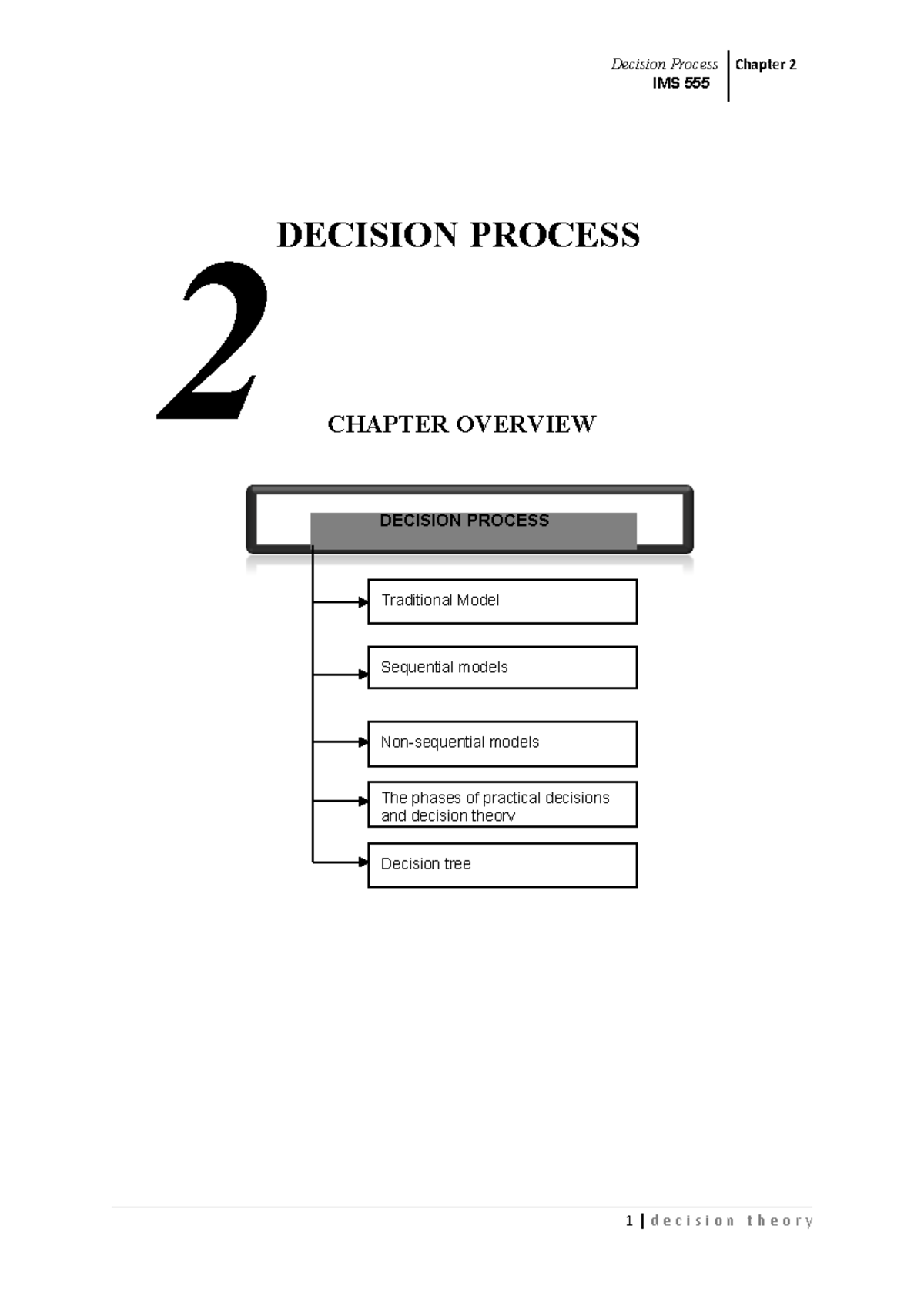 Decision Process IMS 2: Chapter 2 Overview and Key Concepts - Studocu