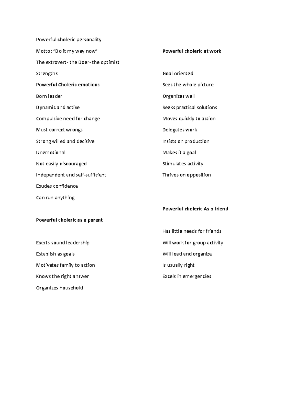 Personality Types - Lecture notes 1 - Electronics - UM - Studocu