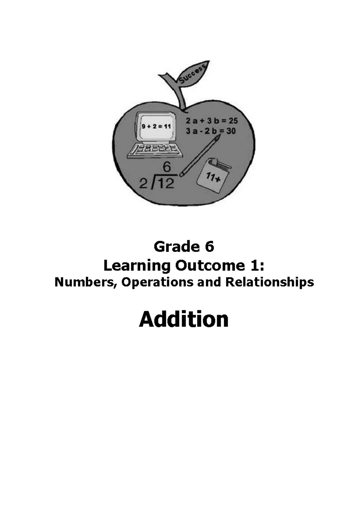 Grade 6 Math: Learning Outcomes on Addition Methods and Exercises - Studocu