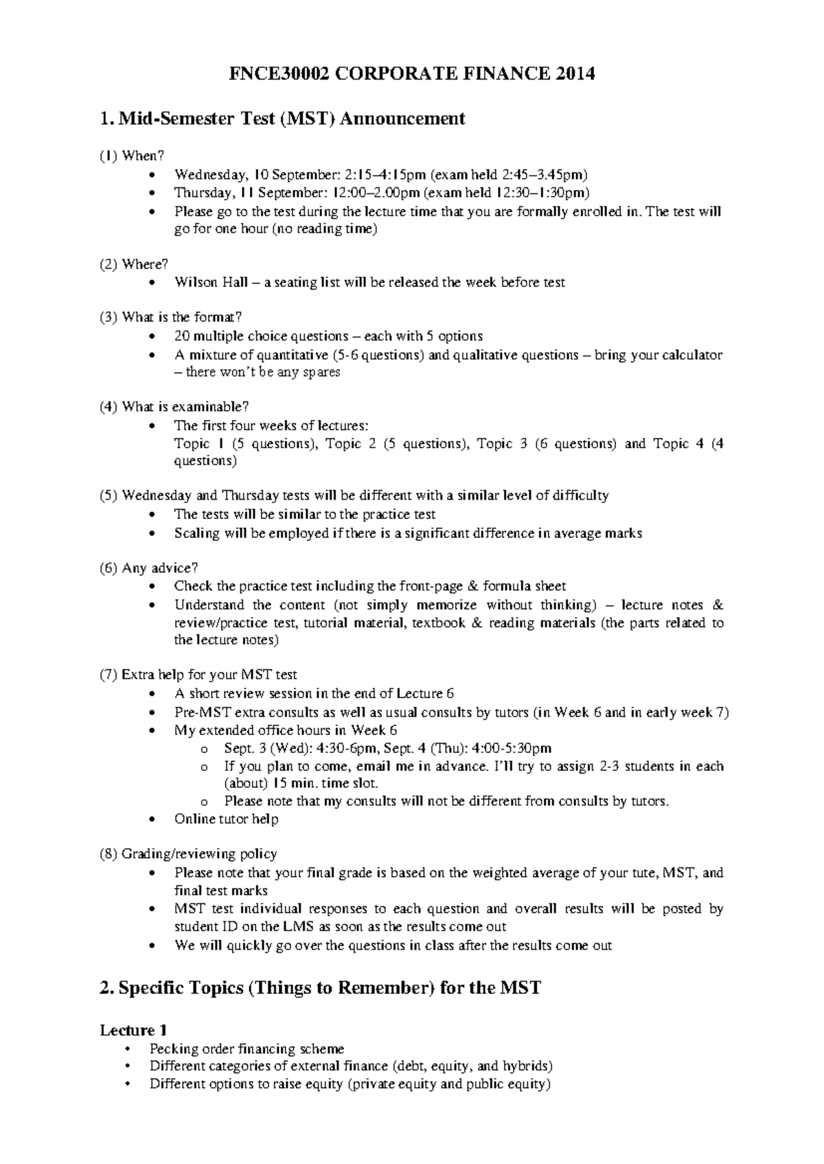 Sample/practice exam 2015, questions and answers - semester 2 ...