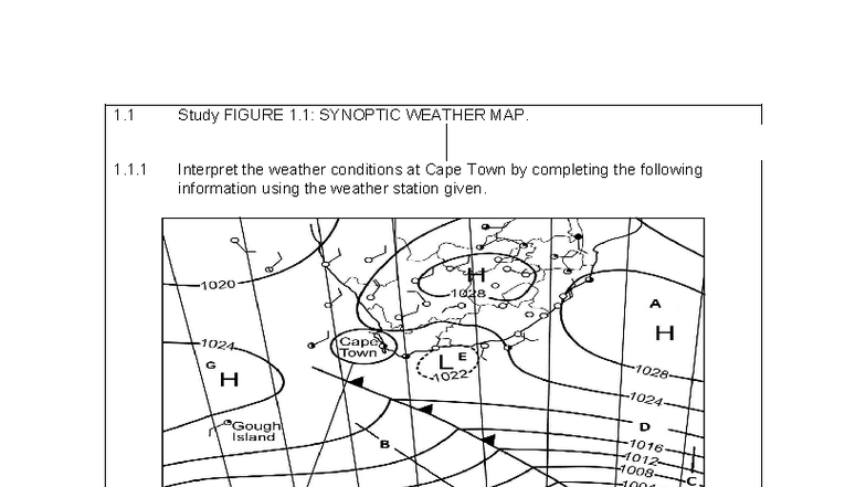 Grade 10 Synoptic Weather Map Activity Guide & Questions - Studocu