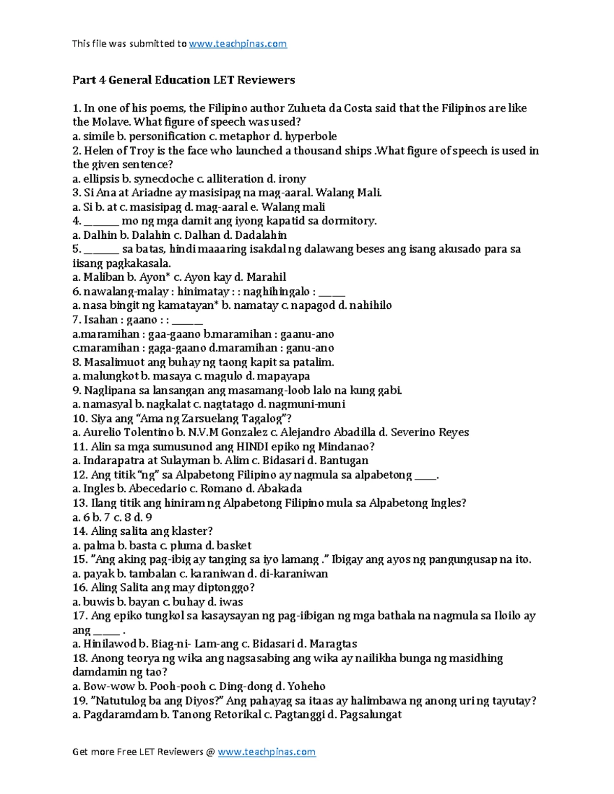 LET Review: Philosophical Foundations of Education and Development ...