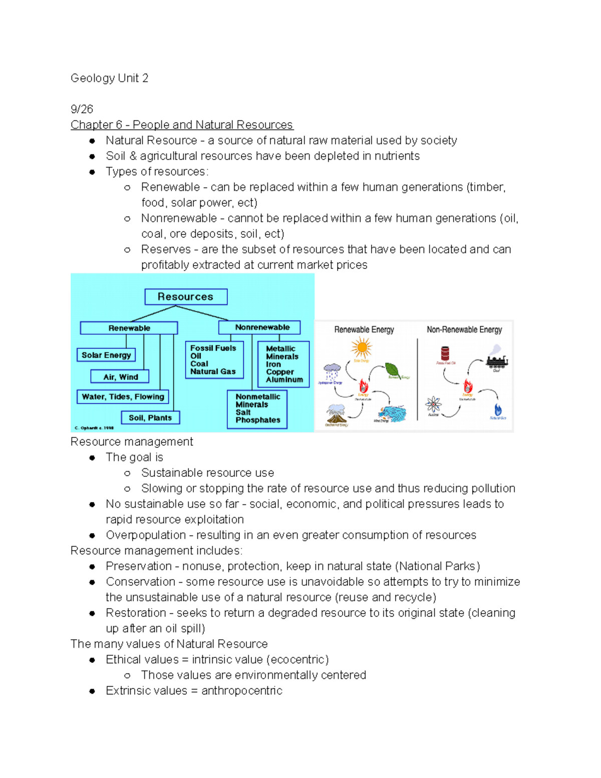 Geology Unit 2 - Lecture notes Unit 2 - 9/26/2019 to 10/29/2019 ...