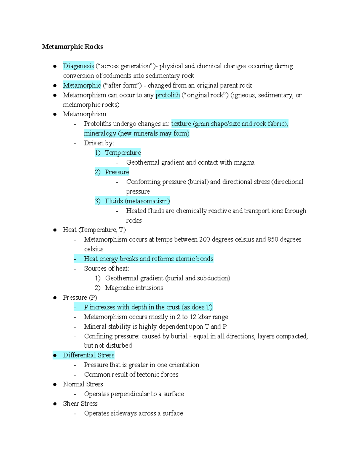 GEOL121 - Physical Geology Notes (second week of material ...