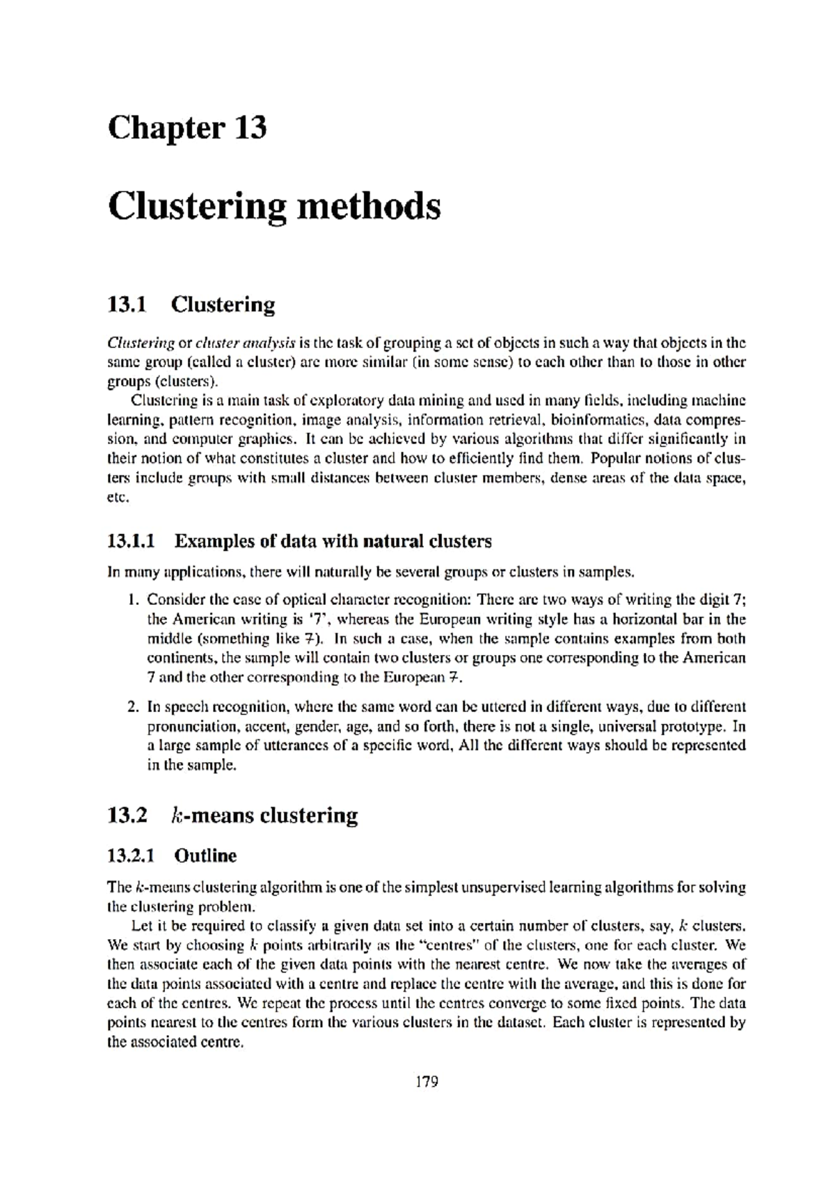K Means Clustering Methods - Chapter 13 Notes - Studocu