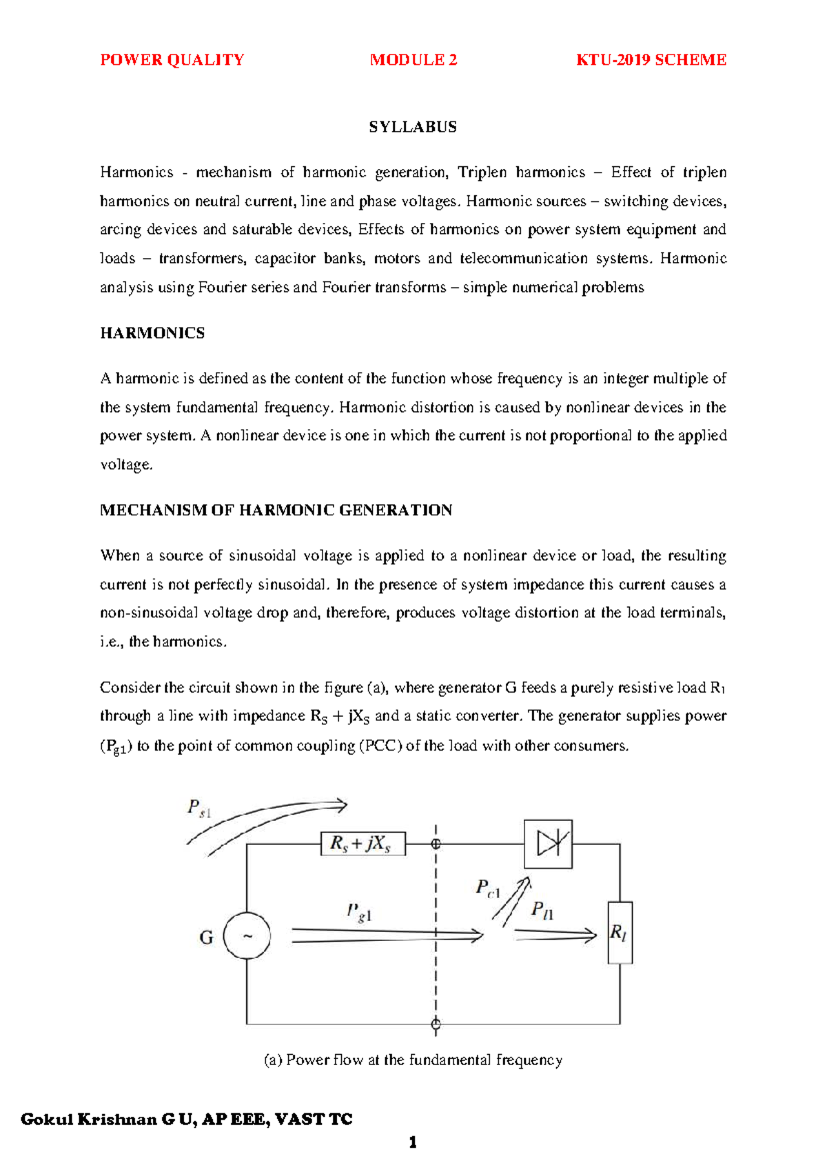 Power Quality Module 2: Harmonics and Their Effects on Systems - Studocu