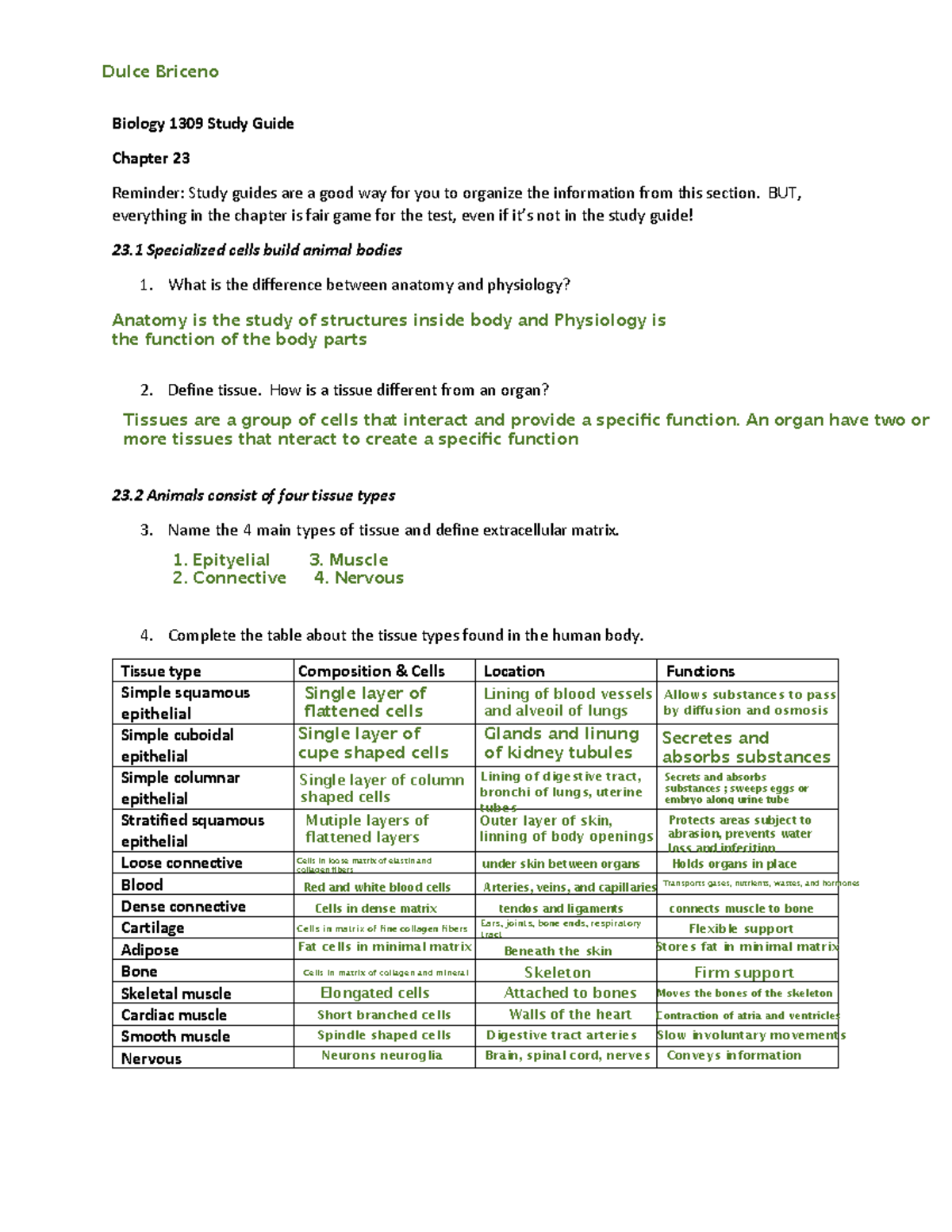 Biology 1309 Study Guide: Chapter 23 Overview - Studocu