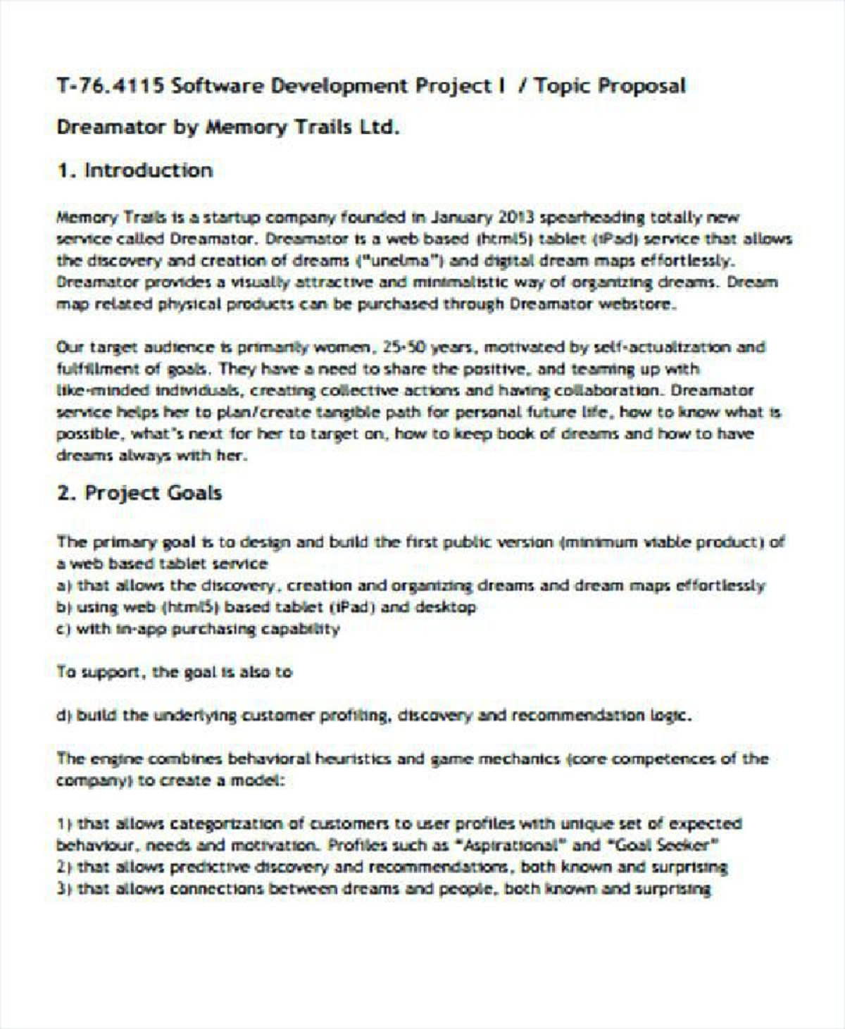 Software Project Proposal Template for Effective Planning - Studocu