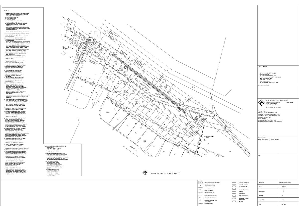 Proposed Earthwork Plan for Housing Development (VC 600701-10-6123 ...