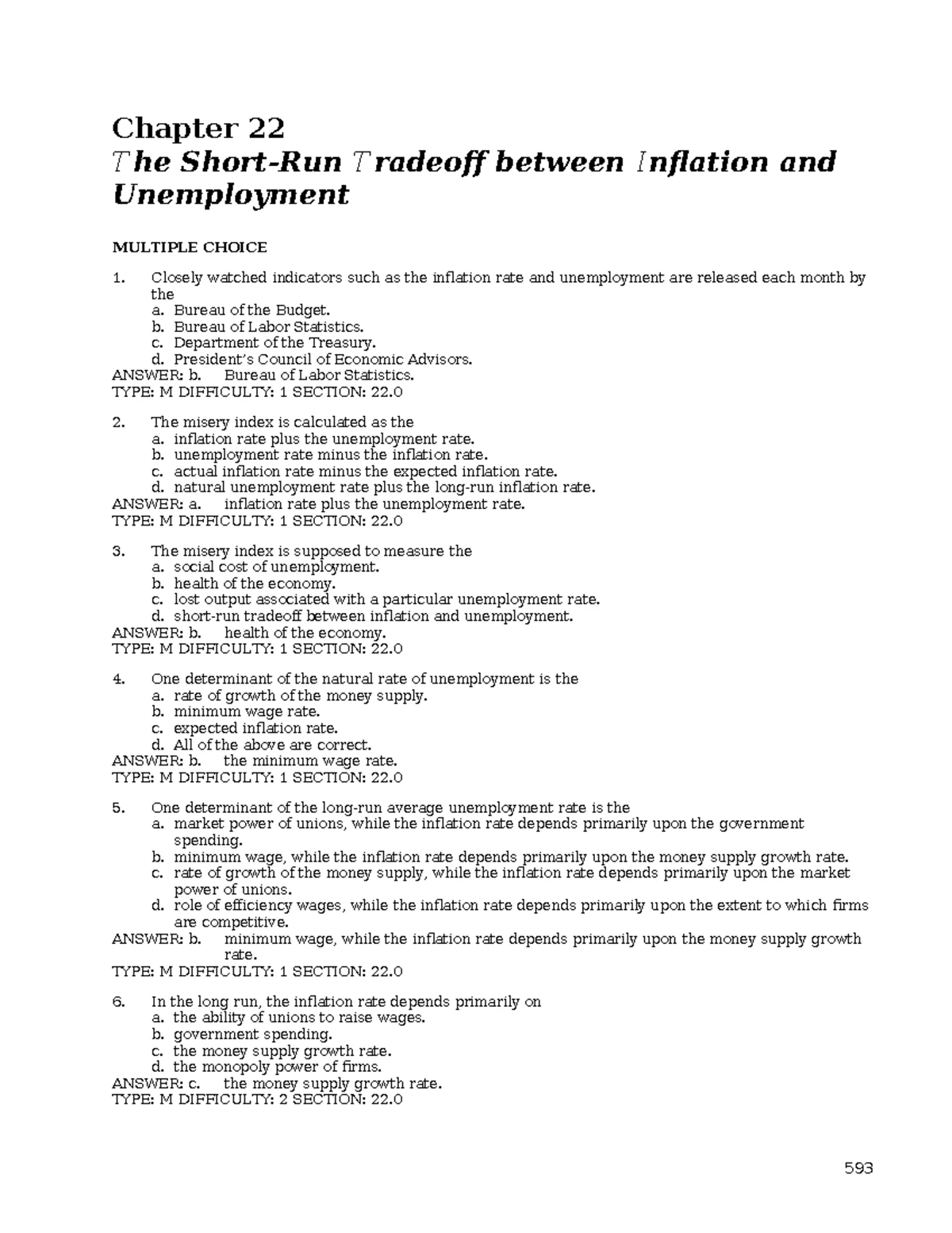 Chapter 16: The Monetary System - Multiple Choice Questions and Answers ...