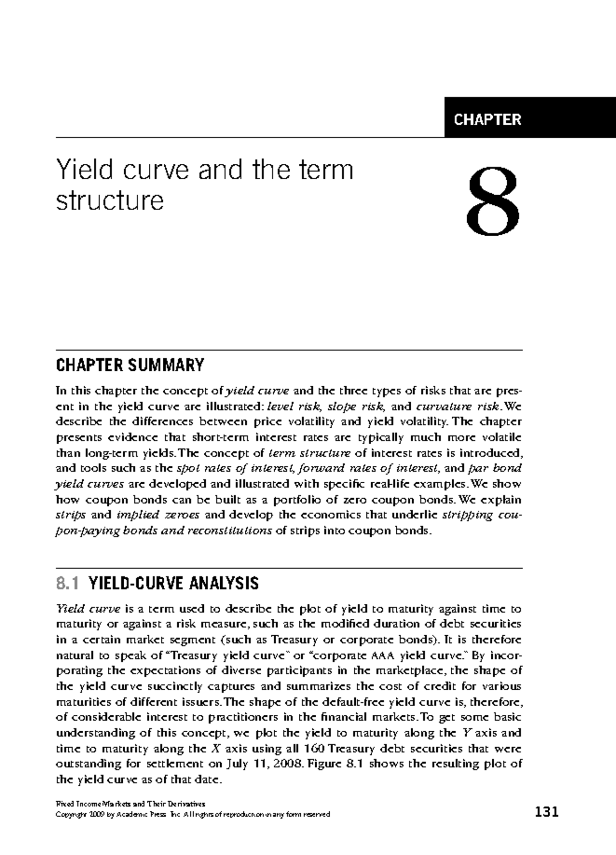 CH8: Yield Curve and Term Structure Analysis Summary - Studeersnel