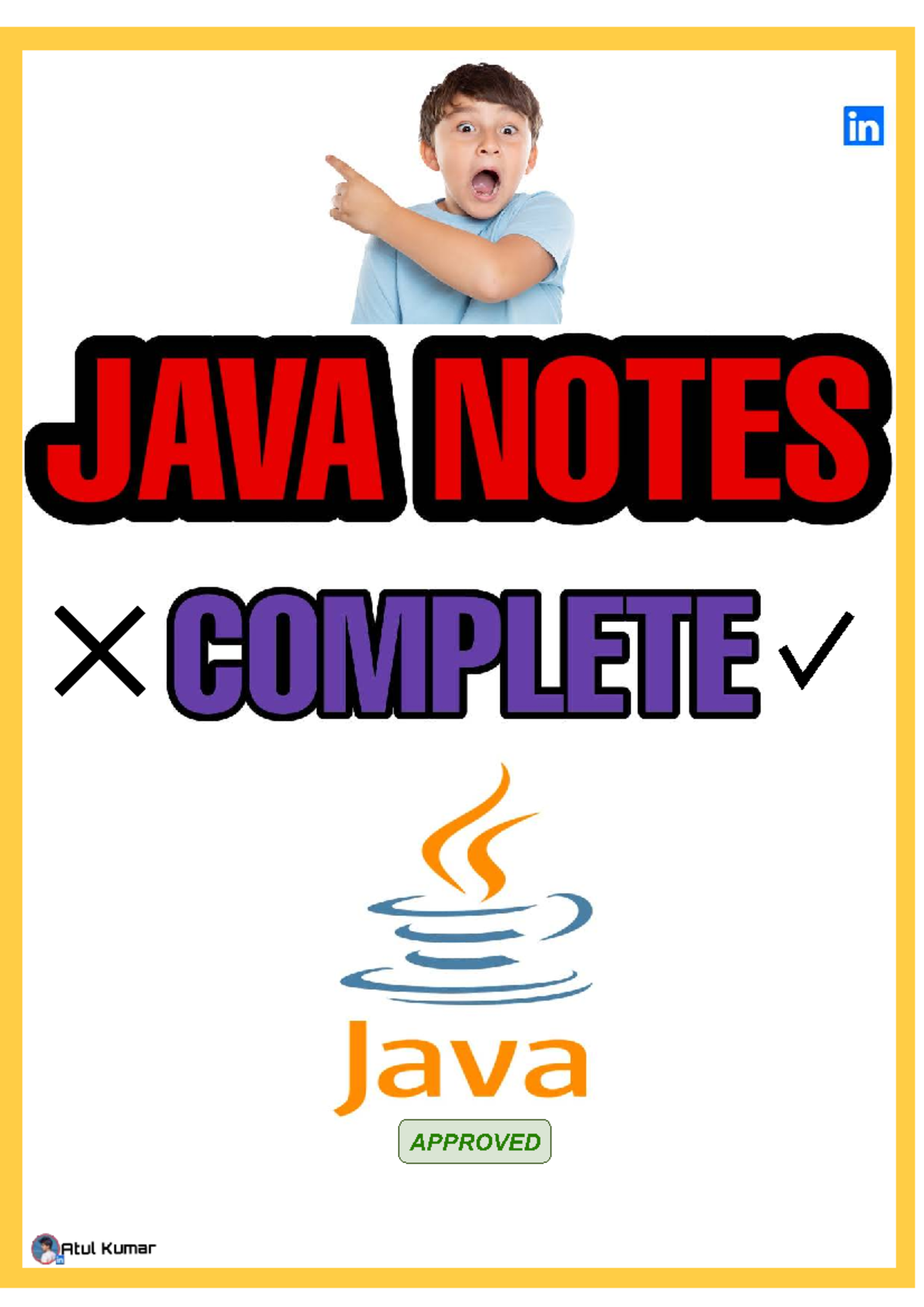 Complete JAVA NOTES X: OOP Concepts & Programming Fundamentals - Studocu