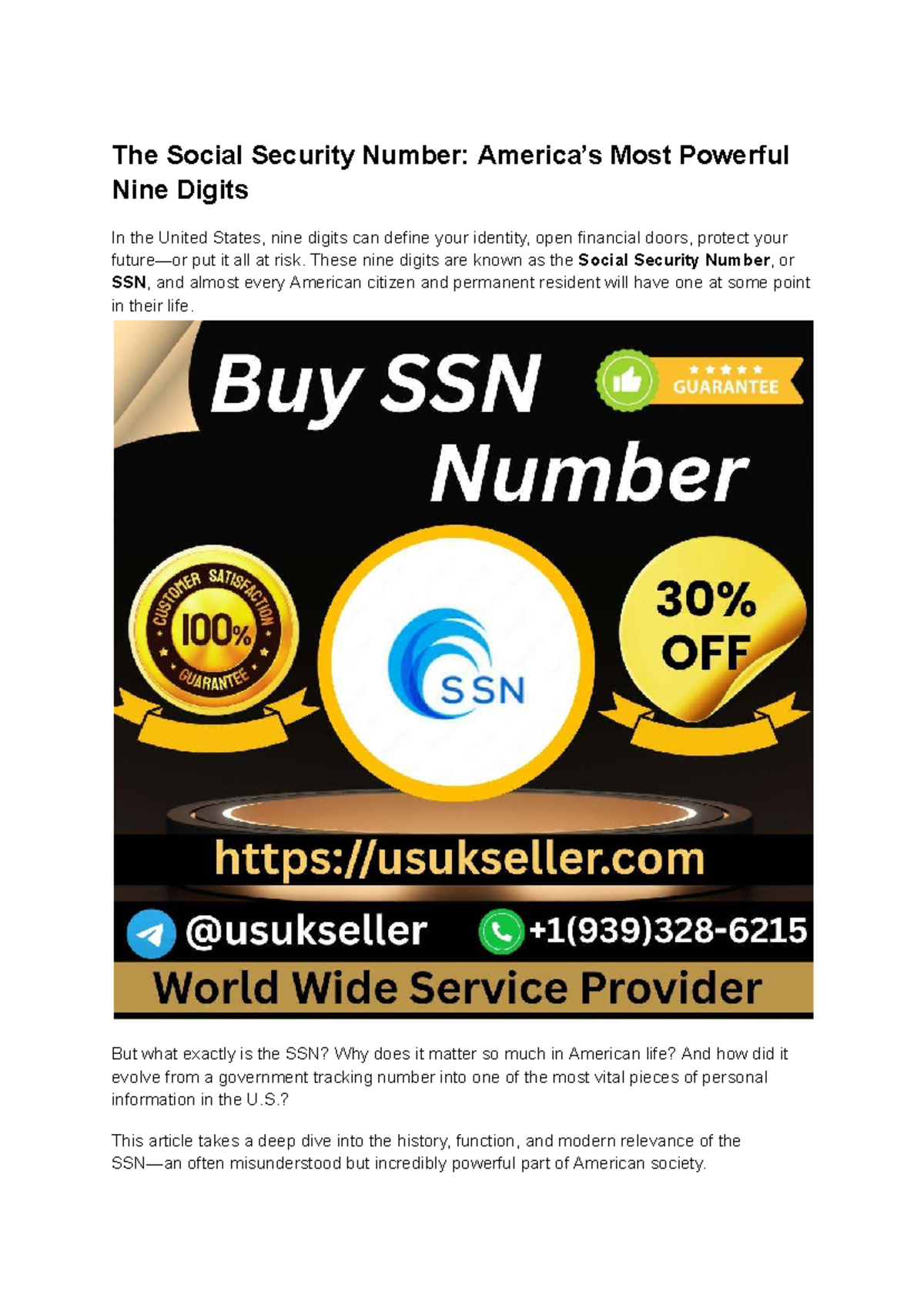 The Essential Guide to Buying SSN Safely & Securely - Studocu