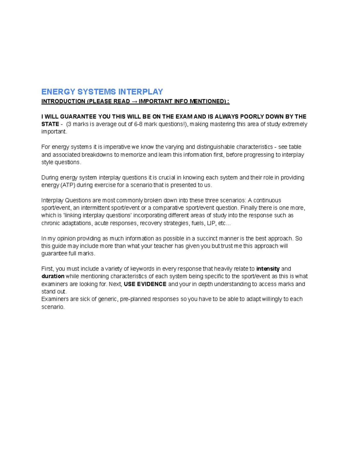 Interplay of Energy Systems in Cooper 12-Minute Run Test Analysis - Studocu